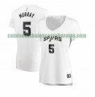 Camiseta Dejounte Murray 5 San Antonio Spurs association edition Blanco Mujer