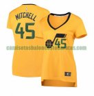 Camiseta Donovan Mitchell 45 Utah Jazz statement edition Amarillo Mujer