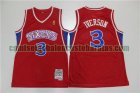 Camiseta IVERSON 3 Philadelphia 76ers 1996-1997 Edición retro rojo Hombre