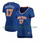 Camiseta Ignas Brazdeikis 17 New York Knicks icon edition Azul Mujer