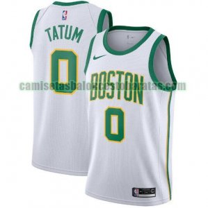 Camiseta Jayson Tatum 0 Boston Celtics City Edition blanco Hombre