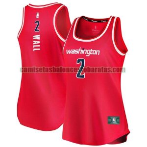 Camiseta John Wall 2 Washington Wizards clasico Rojo Mujer