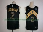 Camiseta Kawhi Leonard 2 Toronto Raptors Baloncesto Oro negro Hombre