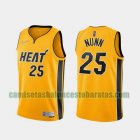 Camiseta Kendrick Nunn 25 Miami Heat 2020-21 Earned Edition amarillo Hombre