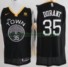Camiseta Kevin Durant 35 Golden State Warriors Baloncesto Negro Hombre