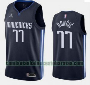 Camiseta Luka Doncic 77 Dallas Mavericks 2020-21 Statement Edition Swingman azul marino Hombre