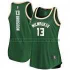 Camiseta Malcolm Brogdon 13 Milwaukee Bucks icon edition Verde Mujer