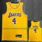 Camiseta NBA RONDO 4 Los Angeles Lakers 21-22 75 aniversario Amarillo Hombre