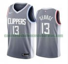 Camiseta Paul George 13 Los Angeles Clippers 2020-21 Earned Edition Swingman gris Hombre