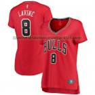 Camiseta Zach LaVine 8 Chicago Bulls icon edition Rojo Mujer