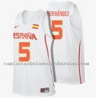 camiseta rudy femandez 5 espana olimpicos de rio 2016 blanca