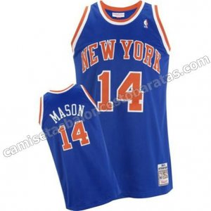 camiseta baloncesto anthony mason #14 new york knicks azul