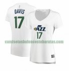 Camiseta Ed Davis 17 Utah Jazz association edition Blanco Mujer
