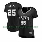 Camiseta Jakob Poeltl 25 San Antonio Spurs icon edition Negro Mujer
