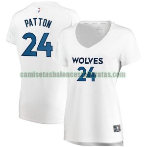 Camiseta Justin Patton 24 Minnesota Timberwolves association edition Blanco Mujer