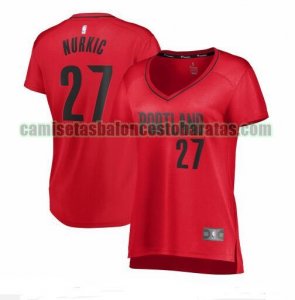 Camiseta Jusuf Nurkic 27 Portland Trail Blazers statement edition Rojo Mujer