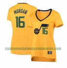 Camiseta Juwan Morgan 16 Utah Jazz statement edition Amarillo Mujer