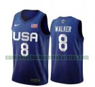 Camiseta Kemba Walker 8 USA 2020 USA Olimpicos 2020 azul Hombre