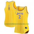 Camiseta Lonzo Ball 2 Los Angeles Lakers clasico Amarillo Mujer