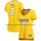 Camiseta Lonzo Ball 2 Los Angeles Lakers icon edition Amarillo Mujer