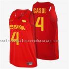 camiseta pau gasol 4 espana olimpicos de rio 2016 roja