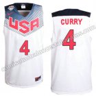 camisetas baloncesto stephen curry #4 nba usa 2014 blanca