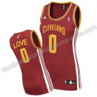 camiseta baloncesto mujer kevin love #0 cleveland cavaliers roja
