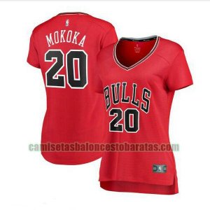Camiseta Adam Mokoka 20 Chicago Bulls icon edition Rojo Mujer