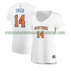 Camiseta Allonzo Trier 14 New York Knicks association edition Blanco Mujer