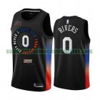 Camiseta Austin Rivers 0 New York Knicks 2020-21 City Edition Negro Hombre