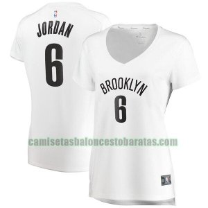 Camiseta DeAndre Jordan 6 Brooklyn Nets association edition Blanco Mujer