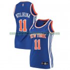 Camiseta Frank Ntilikina 11 New York Knicks Réplica Azul Mujer