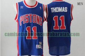 Camiseta Isiah Thomas 11 Detroit Pistons Baloncesto Azul Hombre