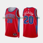 Camiseta JACKSON 20 Detroit Pistons 2022 75 aniversario edición de la ciudad rojo Hombre