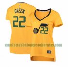 Camiseta Jeff Green 22 Utah Jazz statement edition Amarillo Mujer