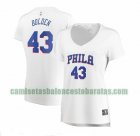 Camiseta Jonah Bolden 43 Philadelphia 76ers association edition Blanco Mujer