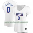 Camiseta Josh Richardson 0 Philadelphia 76ers association edition Blanco Mujer