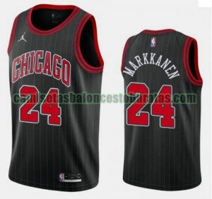 Camiseta Lauri Markkanen 24 Chicago Bulls 2020-21 Jordan Brand Statement Edition Swingman negro Hombre