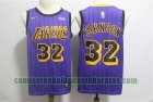 Camiseta Magic Johnson 32 Los Angeles Lakers Baloncesto Púrpura Hombre