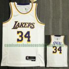 Camiseta NBA O'NEAL 34 Los Angeles Lakers 21-22 75 aniversario blanco Hombre