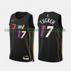 Camiseta TUCKER 17 Miami Heat 2022 75 aniversario edición de la ciudad Negro Hombre