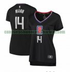 Camiseta Terance Mann 14 Los Angeles Clippers statement edition Negro Mujer
