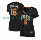Camiseta Tyler Johnson 16 Phoenix Suns statement edition Negro Mujer