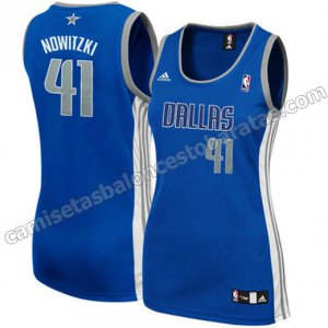camiseta baloncesto mujer dirk nowitzki #41 dallas mavericks azul