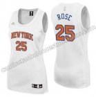 camiseta baloncesto mujer derrick rose 25 new york knicks blanca