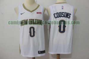 Camiseta DeMarcus Cousins 0 New Orleans Pelicans Baloncesto blanco Hombre