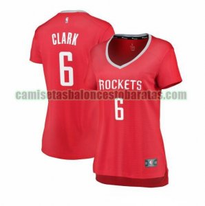 Camiseta Gary Clark 6 Houston Rockets icon edition Rojo Mujer