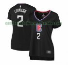 Camiseta Kawhi Leonard 2 Los Angeles Clippers statement edition Negro Mujer