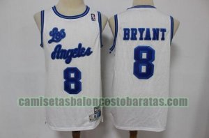 Camiseta Kobe Bryant 8 Los Angeles Lakers Baloncesto blanco Hombre