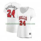 Camiseta Lauri Markkanen 24 Chicago Bulls association edition Blanco Mujer